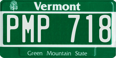 VT license plate PMP718