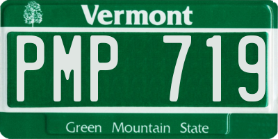 VT license plate PMP719