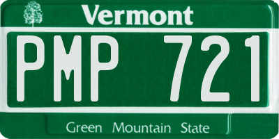 VT license plate PMP721