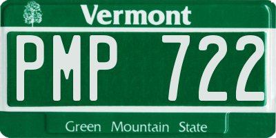 VT license plate PMP722