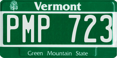 VT license plate PMP723