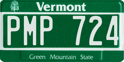 VT license plate PMP724
