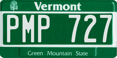 VT license plate PMP727