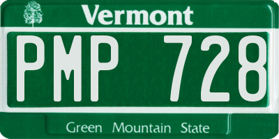 VT license plate PMP728