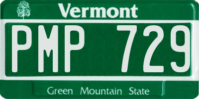 VT license plate PMP729