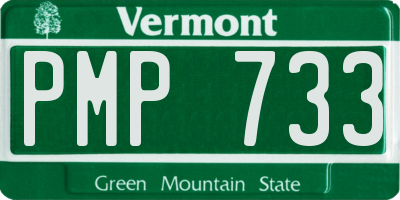 VT license plate PMP733