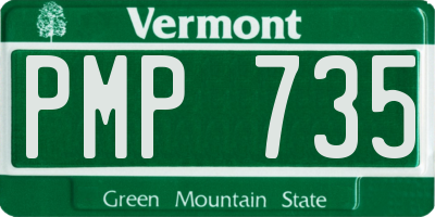 VT license plate PMP735