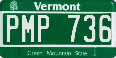 VT license plate PMP736