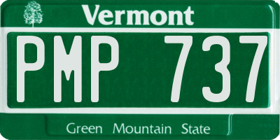 VT license plate PMP737