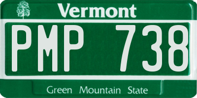 VT license plate PMP738
