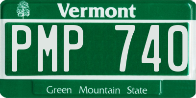 VT license plate PMP740