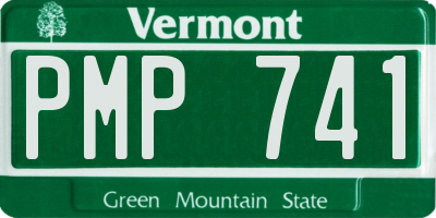 VT license plate PMP741