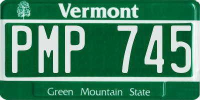 VT license plate PMP745