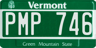 VT license plate PMP746