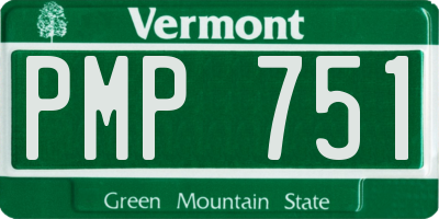 VT license plate PMP751