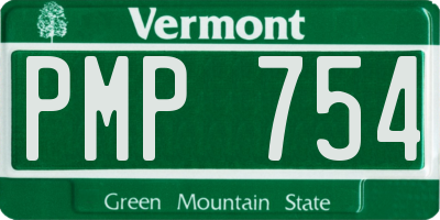 VT license plate PMP754