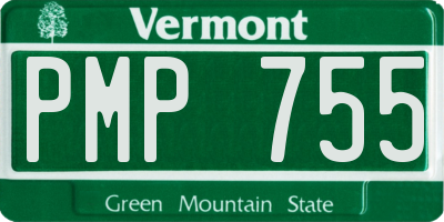 VT license plate PMP755