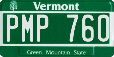 VT license plate PMP760