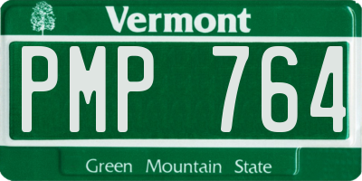 VT license plate PMP764