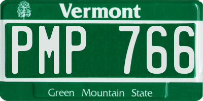 VT license plate PMP766