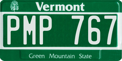 VT license plate PMP767