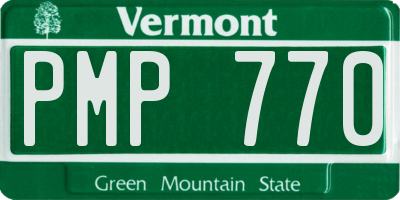 VT license plate PMP770