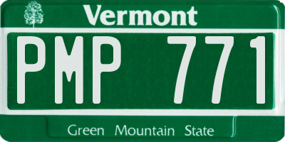 VT license plate PMP771