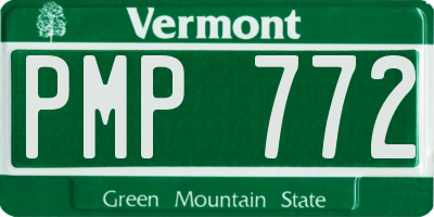 VT license plate PMP772