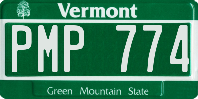 VT license plate PMP774