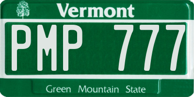VT license plate PMP777