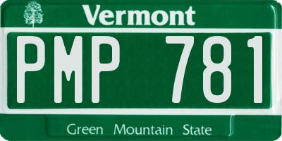 VT license plate PMP781