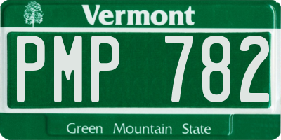 VT license plate PMP782