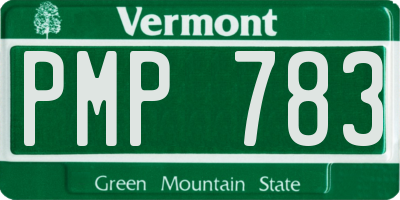 VT license plate PMP783
