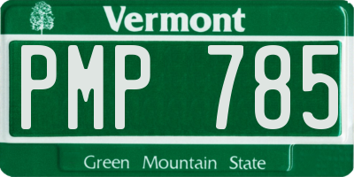 VT license plate PMP785