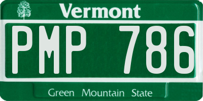 VT license plate PMP786