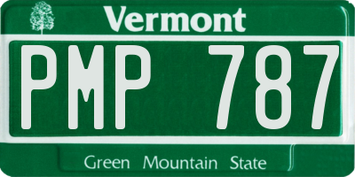 VT license plate PMP787