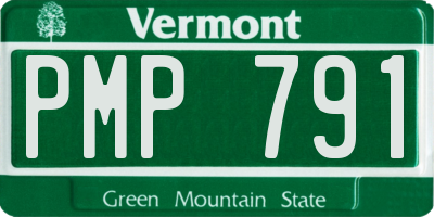 VT license plate PMP791