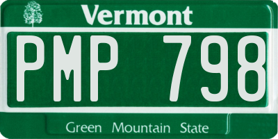 VT license plate PMP798
