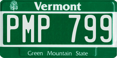 VT license plate PMP799