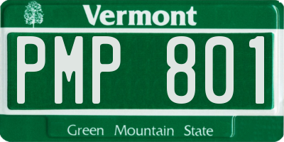 VT license plate PMP801