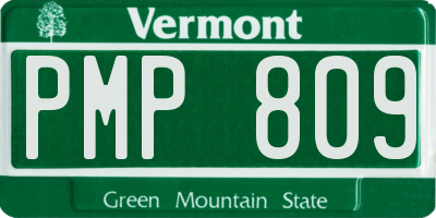 VT license plate PMP809