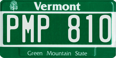VT license plate PMP810