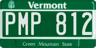 VT license plate PMP812