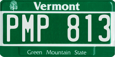VT license plate PMP813