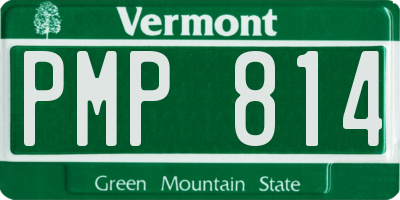 VT license plate PMP814