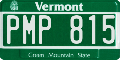 VT license plate PMP815