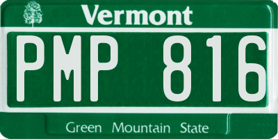 VT license plate PMP816