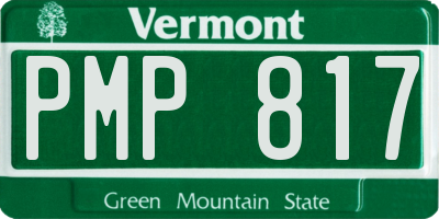 VT license plate PMP817