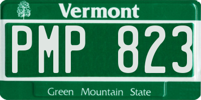 VT license plate PMP823