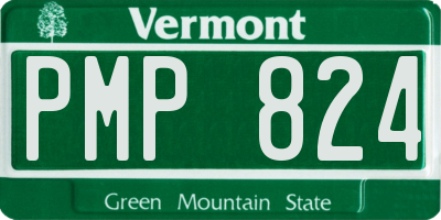 VT license plate PMP824